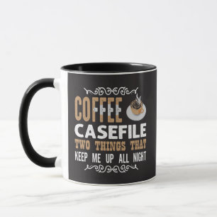 Coffee Casefiles Two Things Keep Me Up Detective Mug