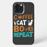 Coffee Cat Books Repeat, reading and coffee lovers