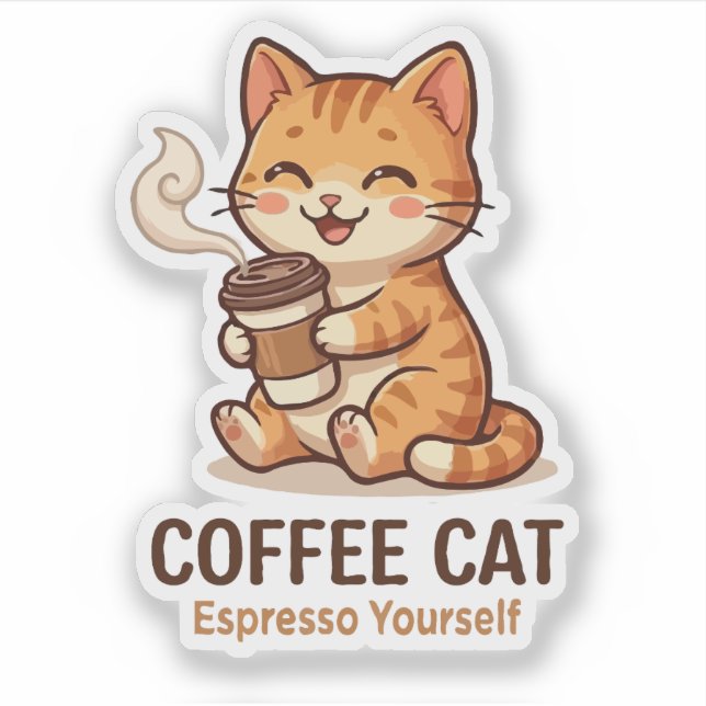 Coffee Cat Espresso Yourself Cute Kitten (Front)