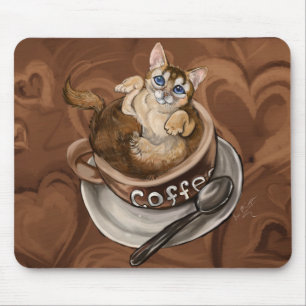 Coffee Cat Mouse Pad