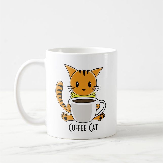 Coffee Cat Mug (Left)