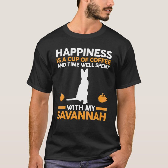 Coffee Cat Savannah T-Shirt (Front)