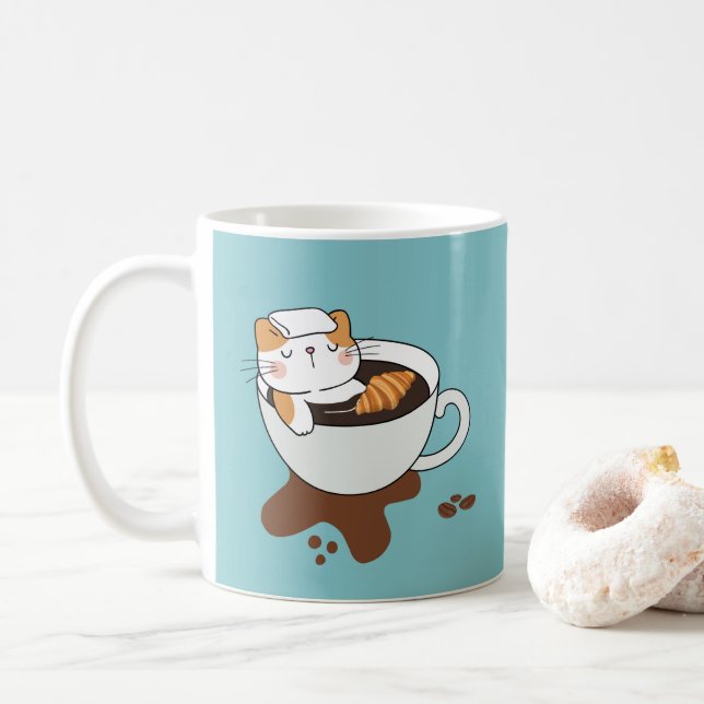 Coffee Cat Spa Mug (With Donut)