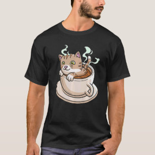 Coffee  Cat Whisperer Caffeinated Coffeeholic T-Shirt