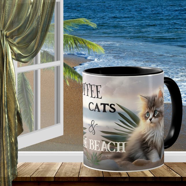 Coffee Cats and the Beach  Coffee Mug (Creator Uploaded)
