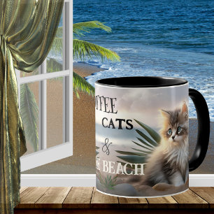 Coffee Cats and the Beach  Mug
