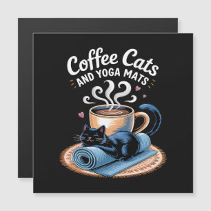 Coffee Cats and Yoga Mats Funny Cat Yoga