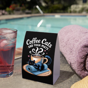 Coffee Cats and Yoga Mats Funny Cat Yoga