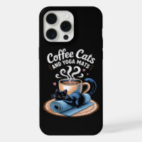 Coffee Cats and Yoga Mats Funny Cat Yoga