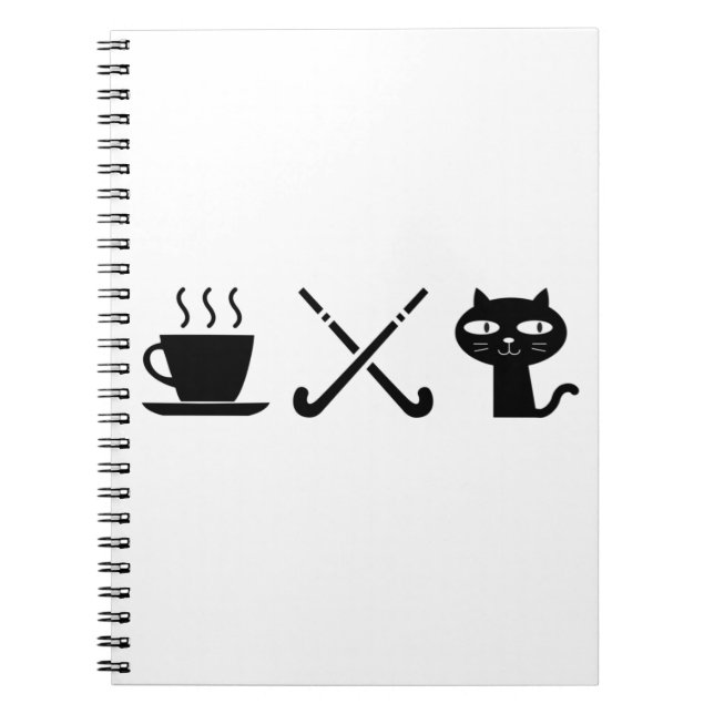 Coffee. Cats. Hockey. Notebook (Front)