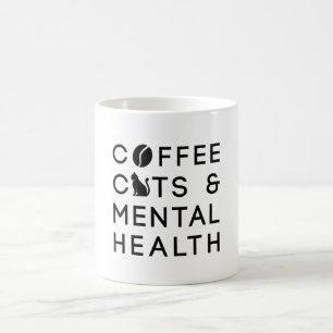 Coffee Cats Mental Health Coffee Drinker Anxie Mug