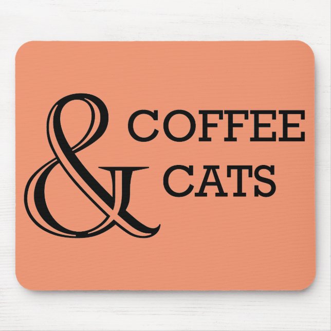 Coffee & Cats Mouse Pad (Front)