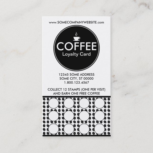 coffee centre stamp card (Front)