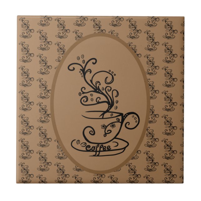 coffee ceramic tile (Front)