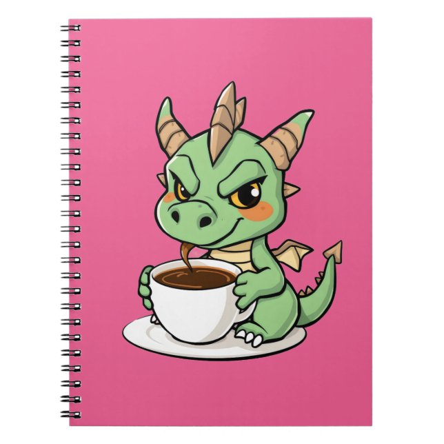 Coffee, Chaos & Drachenpower Notebook (Front)