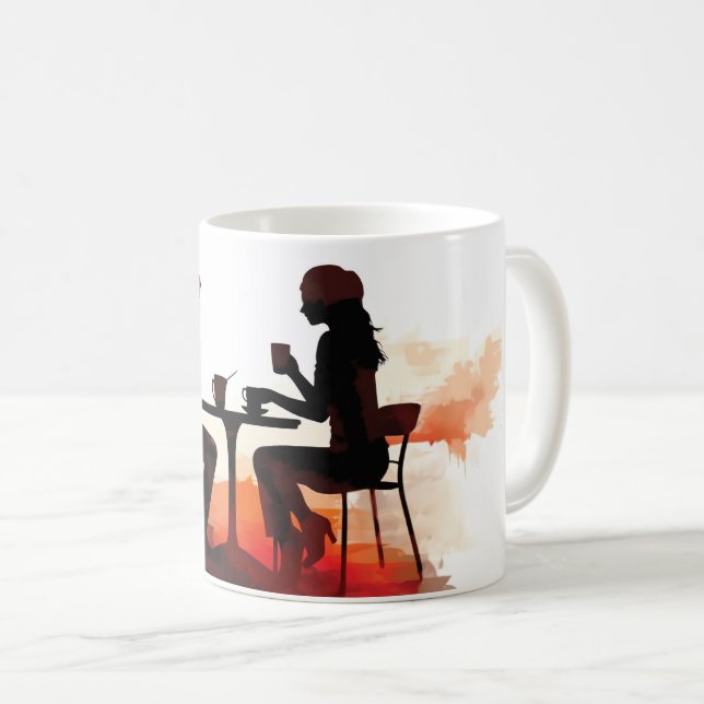 Coffee, Chat, and Love | A romantic Mug (Front Right)