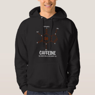 Coffee Chemical Structure Caffeine Molecule Chemis Hoodie