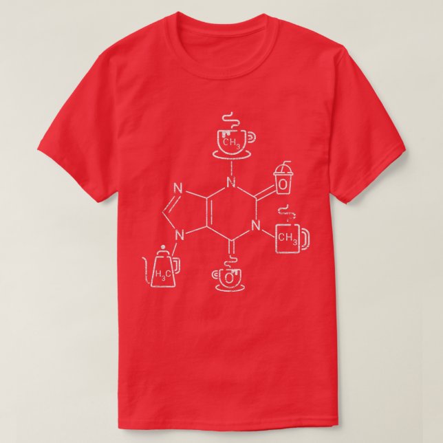 coffee chemistry lover barista grunge T-Shirt (Design Front)