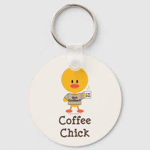 Coffee Chick Keychain