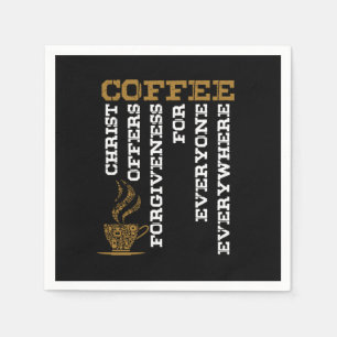 Coffee Christ Jesus Christianity Church Faith Gift Napkin