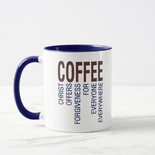 Coffee Christian Acronym Mug (Left)