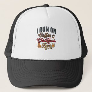 Coffee Christmas Beer Holiday Drinking Design Trucker Hat