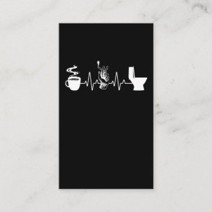 Coffee Cigarette Toilet Humor Smoker Business Card