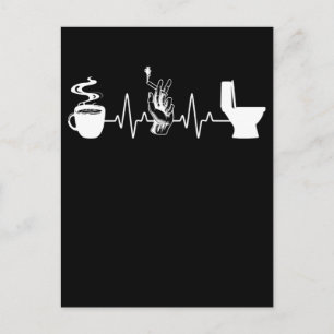 Coffee Cigarette Toilet Humour Smoker Postcard