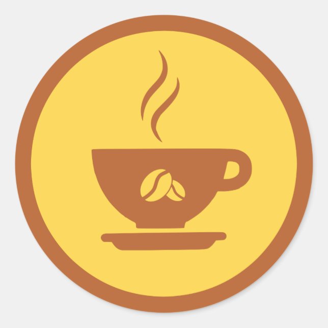 Coffee Classic Round Sticker (Front)