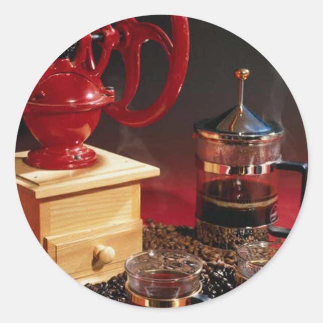 Coffee Classic Round Sticker (Front)