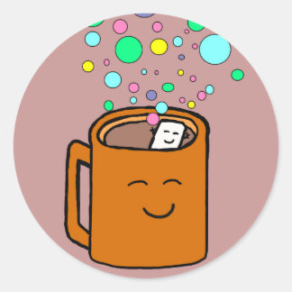 coffee classic round sticker