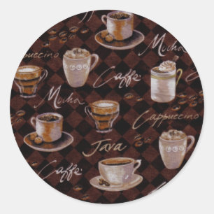 Coffee Classic Round Sticker