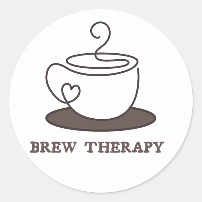 Coffee  classic round sticker (Front)