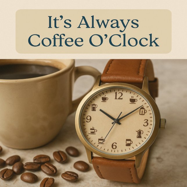 Coffee Clock Face with Brew Icons Watch (Creator Uploaded)