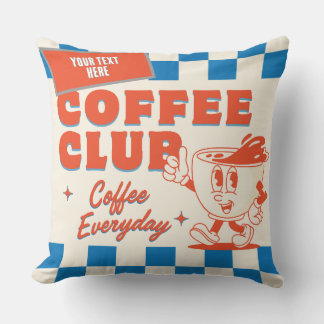 Coffee Club cartoon– Adorable custom Coffee Lover Cushion