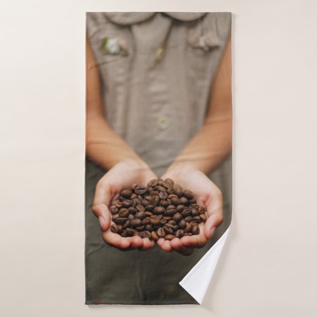 Coffee coffee beans aroma roasted bath towel (Bath Towel)