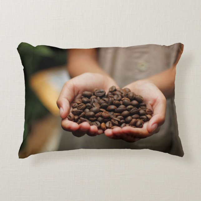 Coffee coffee beans aroma roasted decorative cushion (Front)