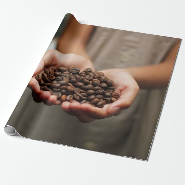 Coffee coffee beans aroma roasted wrapping paper (Unrolled)