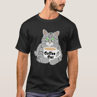 Coffee  Coffee Cat Coffee Drinkers Cute Cat T-Shirt