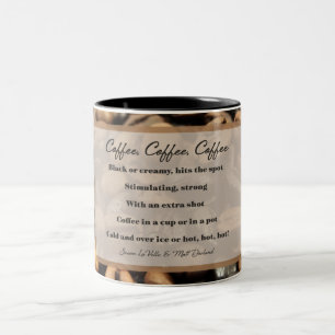 Coffee Coffee Coffee 11 oz mug, Black Two-Tone Coffee Mug