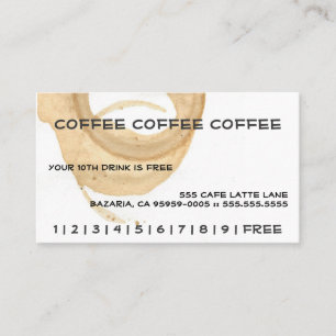 Coffee Coffee Coffee Punch Card