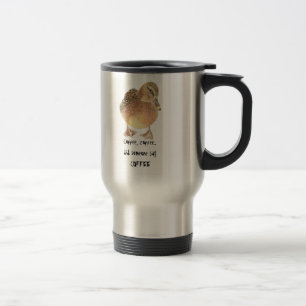 Coffee, Coffee, Humour Saying Cute Duck Travel Mug