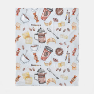 Coffee coffeemania caffeine fleece blanket