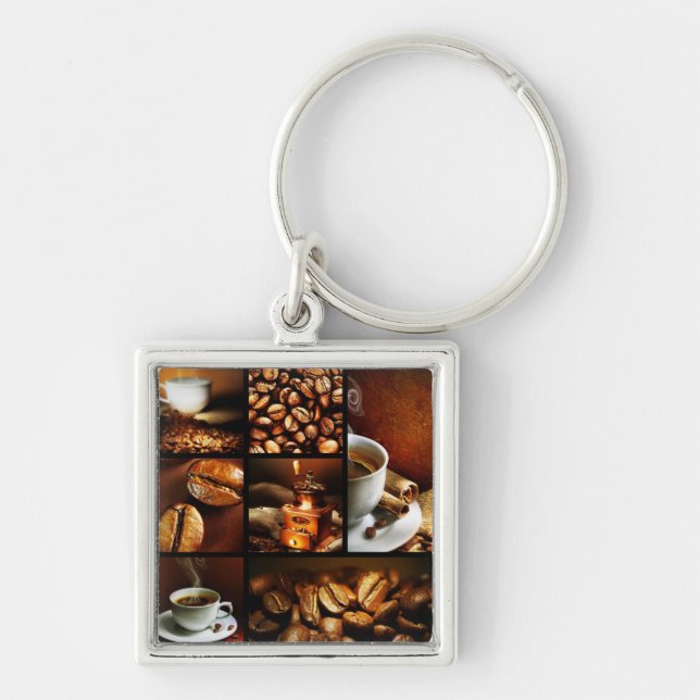 Coffee Collage 2 Key Ring (Front)