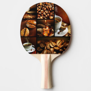 Coffee Collage 2 Ping Pong Paddle