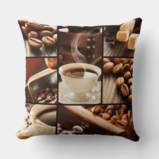 Coffee Collage Cushion (Front)