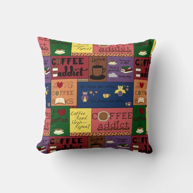 Coffee Collage Cushion (Front)