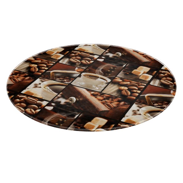 Coffee Collage Cutting Board (Corner)
