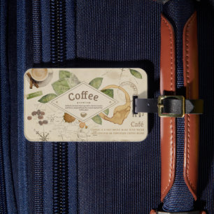 Coffee Collage   Luggage Tag