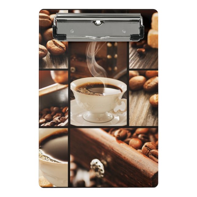 Coffee Collage Mini Clipboard (Front)